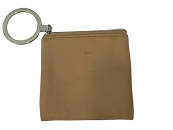 Small Faux Leather Zipper Pouch