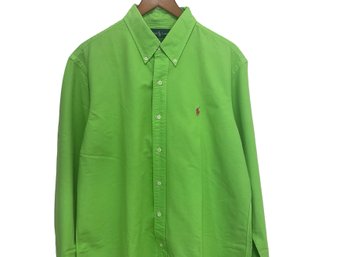 Ralph Lauren Green Button Down Shirt Size L