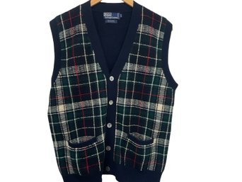 Polo Ralph Lauren Cashmere Button Sweater Vest Size M