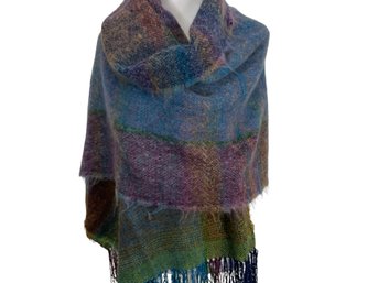 Large Wool Fringe Shawl Wrap