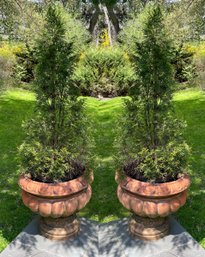 Pair Of Outdoor Stone Planters