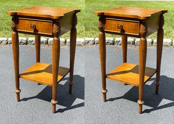 Pair Of Vintage Wooden Night Stands