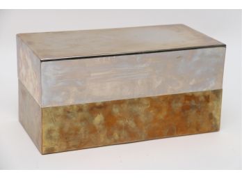 Silver And Gold Tone Box Made In Italy