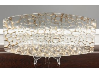 Gold Textured Glass Tray