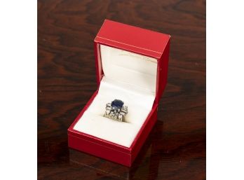 Genuine Sapphire & Diamond Ring Appraised $3,200