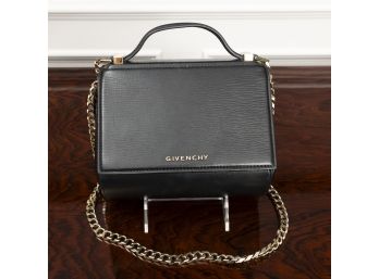 Givenchy Mini Pandora Box Black Leather Crossbody Bag