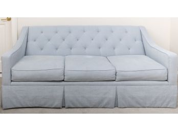 Custom Sofa Upholstered In Nancy Corzine Linen