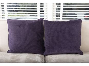 Custom Purple Throw Pillow Pair