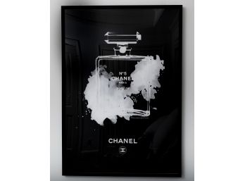 Chanel Bottle Invert Framed Print