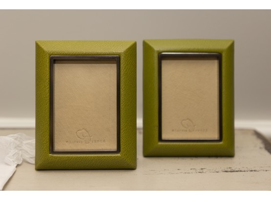 Bergdorf Goodman Graphic Image Leather Picture Frames