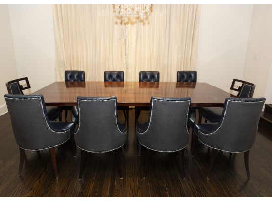 Ralph Lauren Rosewood Dining Table With 10 Chairs Paid $45,567