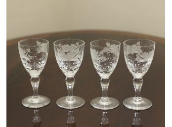 Royal Brierley Crystal Aperitif Glasses- A Set Of 4