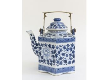 Blue And White Tea Pot 3