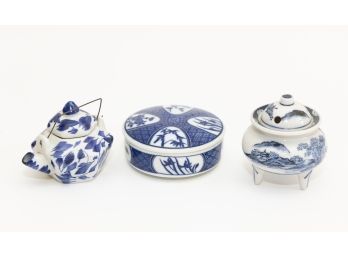 Blue And White Trinket Trio