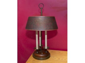 Vintage Three Candlestick Bouillotte Desk Lamp