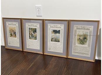 Vintage School Calendar Framed Print Collection