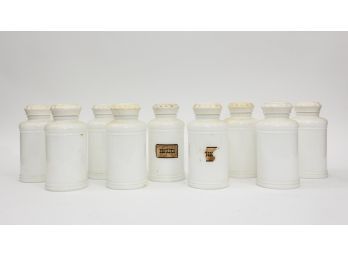 Milk Glass Apothecary Jars