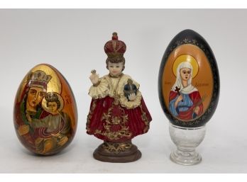 Russian Eggs And Icon