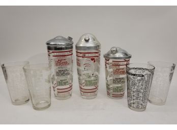 Mid Century Barware Set Including Rooster Shaker