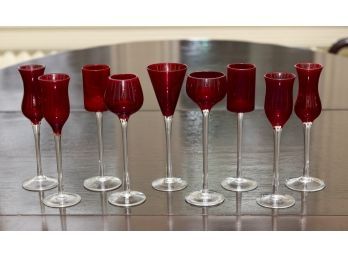 Red Cordial Glass Collection