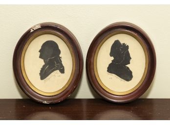 George And Martha Washington Silhouettes