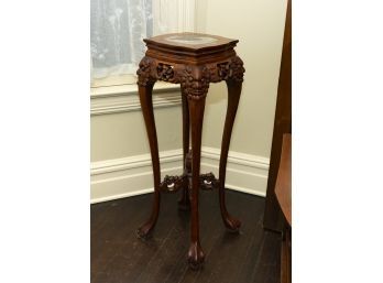 Marble Top Plant Stand Side Table