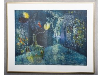 Lebadang Still Life In Blue Numbered Lithograph