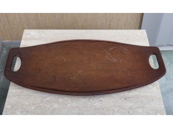 Vintage Dansk MCM Surfboard Teak Tray
