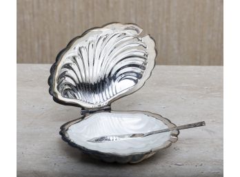 Silver Plated Clam Shell Butter Dish