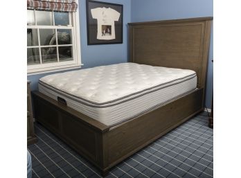 Queen Size Panel Frame Bed With Beautyrest Box Spring And Mattress