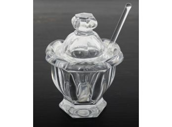 Baccarat Crystal Harcourt Jam Jar With Lid And Spoon