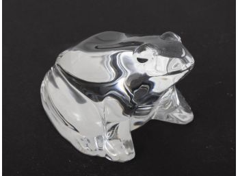 Baccarat Crystal Art Glass Frog Figurine