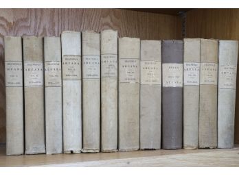 HEAVENLY ARCANA  Emanuel Swedenborg - 12 Volume Book Set .-1843
