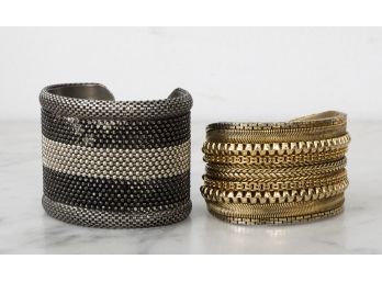 2 Vintage Designer Cuff Bracelets.