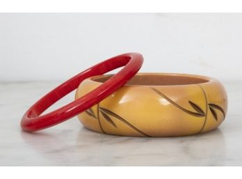 2  Bakelite Bangle Bracelets