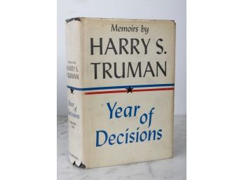 Harry S. Truman Memoirs Volume1 Year Of Decisions Book/signed