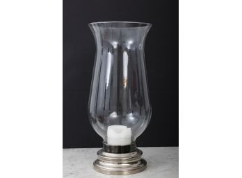 Silver Plated Hurricane/candle Lamp