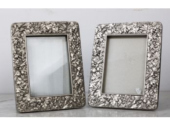 Pair Of Vintage Faux- Silver Picture Frame