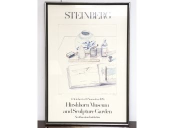 Framed Saul Steinberg Exhibition Poster