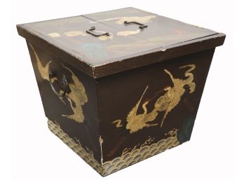 Asian Lacquered And Gilt-Decorated Box