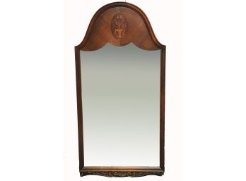 English Arch Top Walnut Mirror