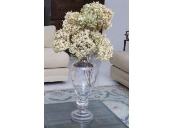Large Urn Form Vase With Dried Flowers