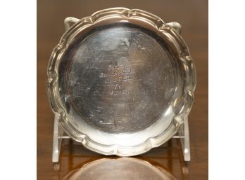 Sterling Silver Engraved Dish 103 Grams