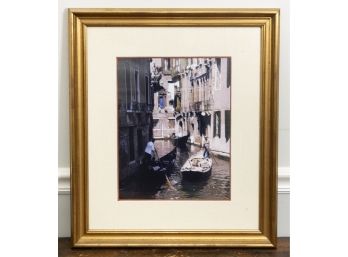 Venetian Canal Framed Photo Gilt Frame