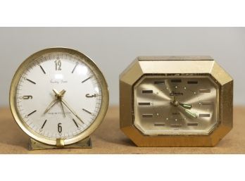 Pair Of Vintage Alarm Clocks