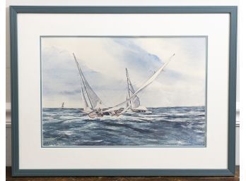 James Gordon Carr Sailboats Framed Print