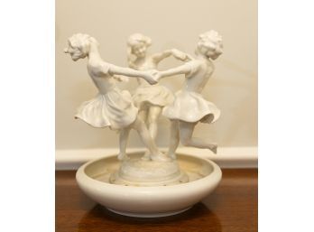 Hutschenreuther Three Girls Dancing Porcelain Centerpiece