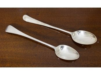 Pair Of Silver Plated Dressing Spoons