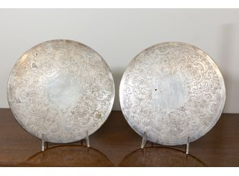 Pair Of Silver Plated Trivets