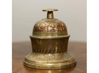 Etched Brass Claw Bell With Stand